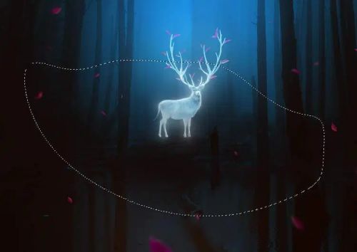 آموزش طراحی گوزن درخشان در فتوشاپ